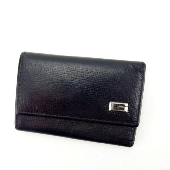 Gucci Key holder Key case G logos Black Silver Mens Authentic Used Y4760 - Picture 1 of 6